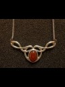 Pendant with natural stone and chain