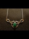 Pendant with natural stone and chain