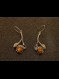 Ear Rings in silver with polished amber